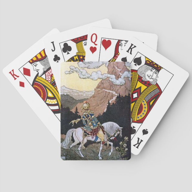 Arabian Nights Knight Prince on White Horse Poker Cards (Back)