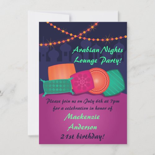 Arabian Nights Lounge Party Invitation