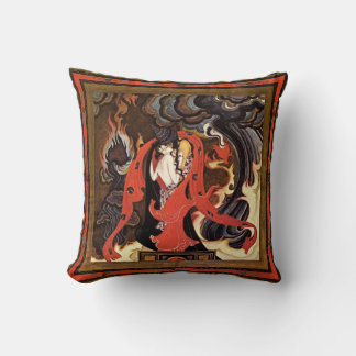 Arabian Nights lovers illustration by Kay Nielsen Throw Pillow