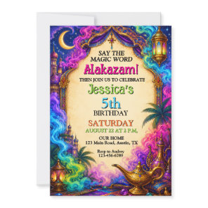 Arabian Nights Magical Birthday Invitation