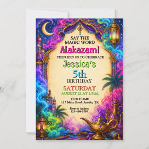 Arabian Nights Magical Birthday Invitation