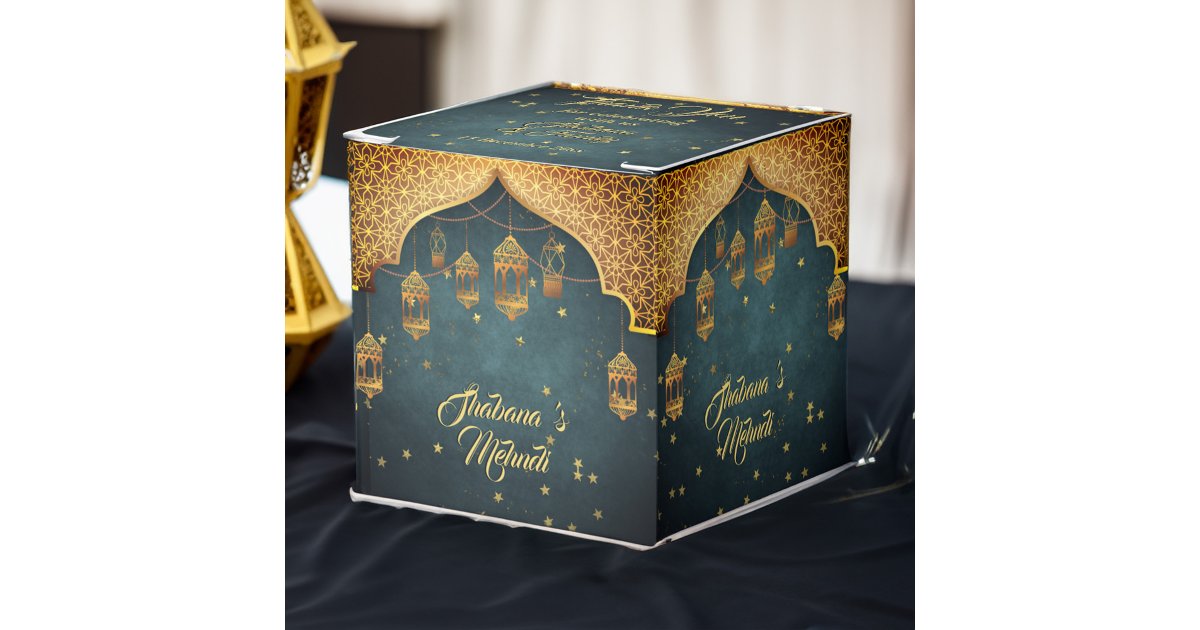 Arabian nights Mehndi Henna celebration Favor Boxes Zazzle