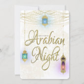 Arabian Nights Moroccan Baby Shower Invitation (Back)