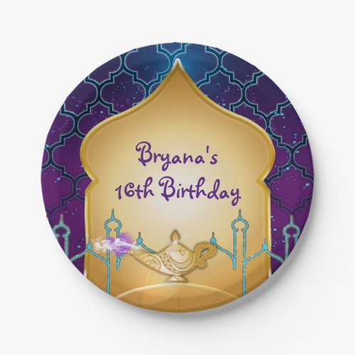 Arabian Nights Moroccan Birthday Party Plates