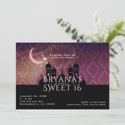 Arabian Nights Moroccan Middle Eastern Invitations Zazzle