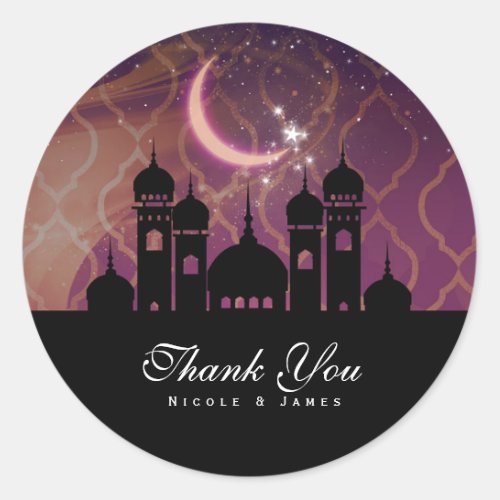 Arabian Nights Moroccan Middle Eastern Party Classic Round Sticker