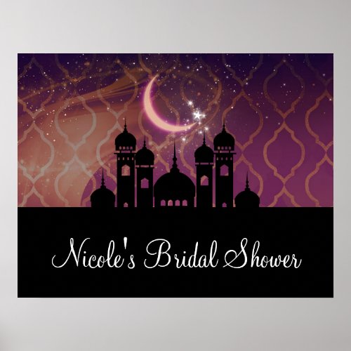 Arabian Nights Moroccan Middle Eastern Party Poster