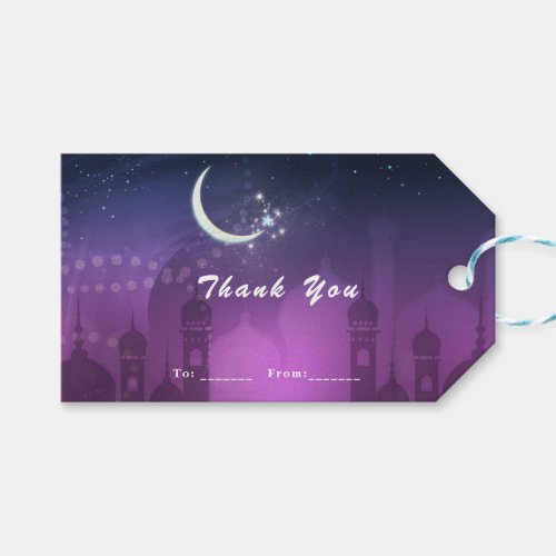Arabian Nights Moroccan Middle Eastern Purple Gift Tags