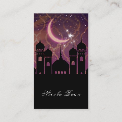 Arabian Nights Moroccan Middle Eastern Purple Pink Business Card