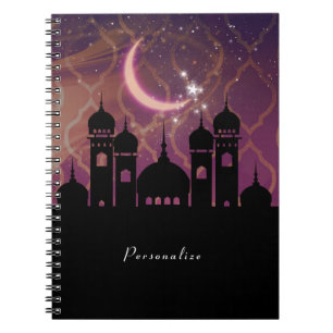 Arabian Nights Moroccan Middle Eastern Purple Pink Notebook