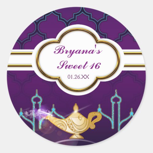 Arabian Nights Moroccan Party Favor Stickers