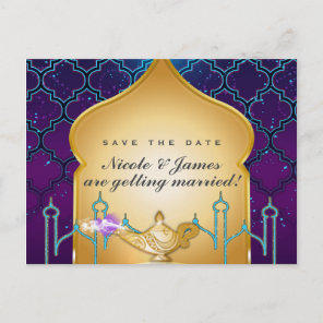 Arabian Nights Moroccan Save The Date Postcard