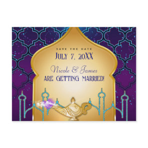 Arabian Nights Moroccan Save The Date Postcard