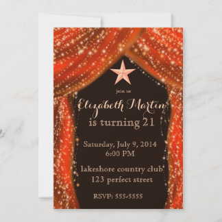 Arabian Nights Orange Invitation