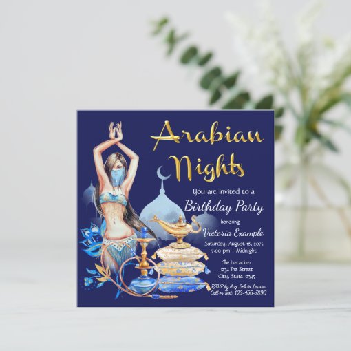 Arabian Nights Party Invitations Zazzle
