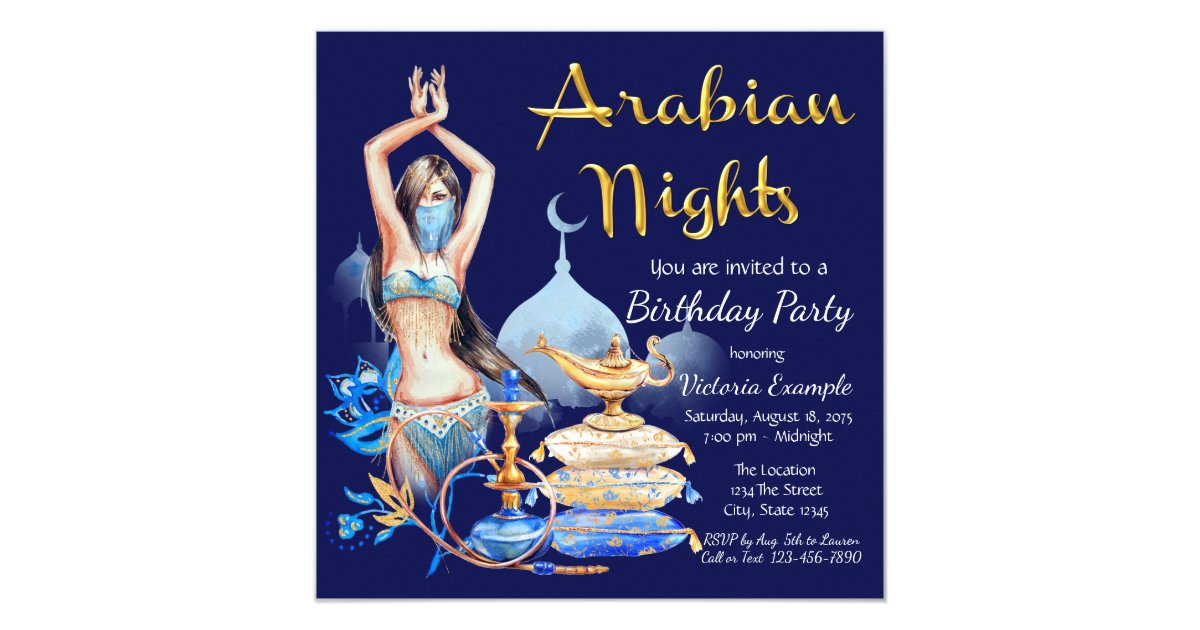 Arabian Nights Party Invitations