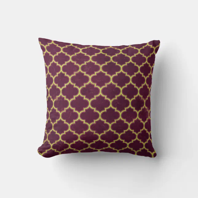 Arabian Nights Plum Lattice Throw Pillow Zazzle
