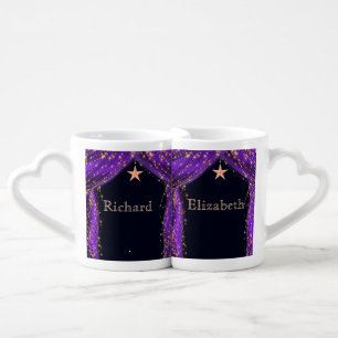 Arabian Nights Purple & Gold Coffee Mug Set