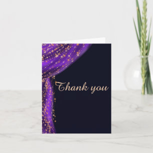 Arabian Nights Purple & Gold Thank You Card