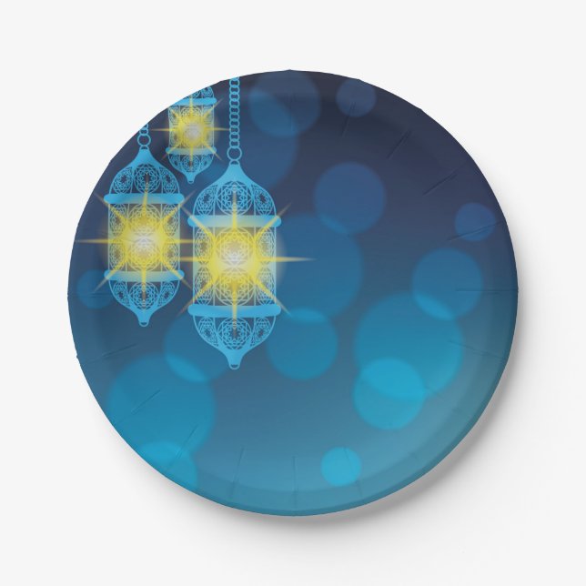 Arabian nights theme Moroccan dinner party Paper Plates (Front)