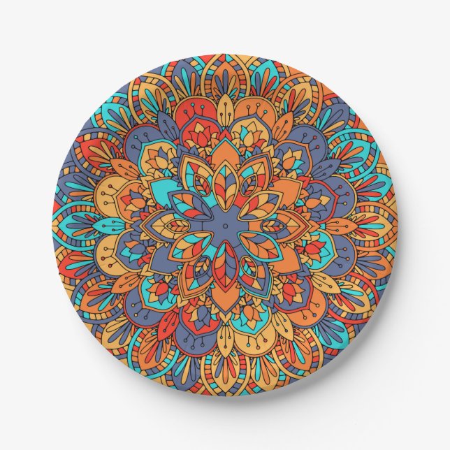 Arabian nights theme Moroccan dinner party Paper Plates (Front)