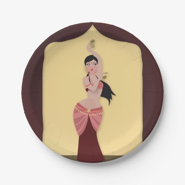 Arabian nights theme Moroccan dinner party Paper Plates (Front)