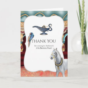Arabian Nights Themed Party Letterpress Thank You Card