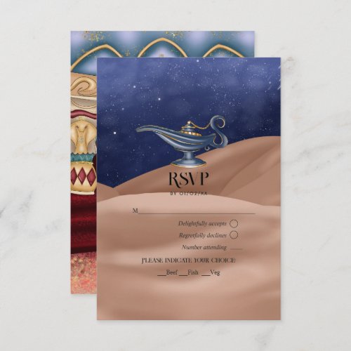 Arabian Nights Themed Party RSVP Card