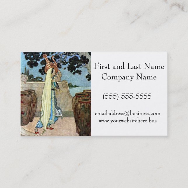 Arabian Nights Woman at the Well Princess Business Card (Front)