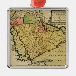 Arabian Peninsula of the Middle East Map Metal Ornament