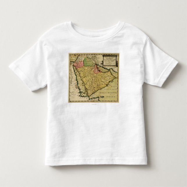Arabian Peninsula of the Middle East Map Toddler T-shirt (Front)