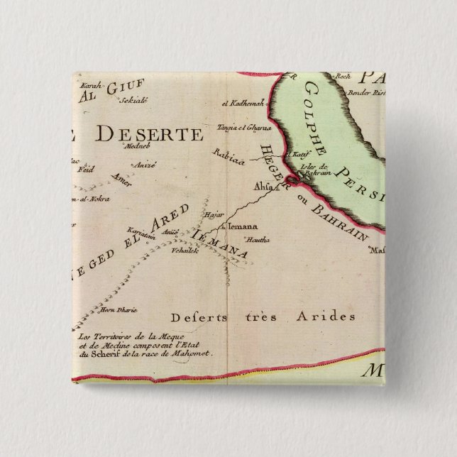 Arabian Peninsula, Saudi Arabia Button (Front)