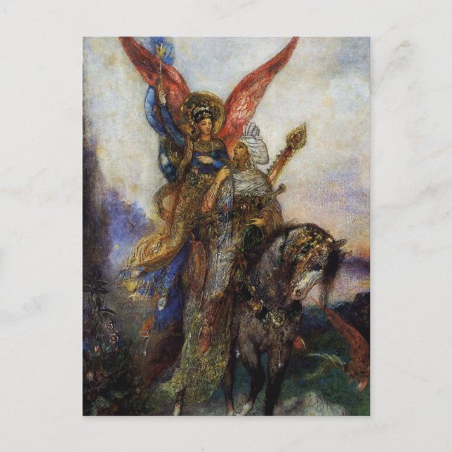 “Arabian Poet” Angel Art by Gustave Moreau Postcard (Front)