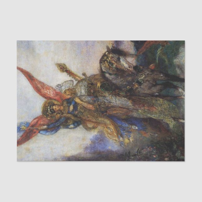 “Arabian Poet” Angel Art by Gustave Moreau Tissue Paper (Front)