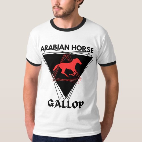 Arabian Racing Horse Stallion Equestrian Jockey  T_Shirt