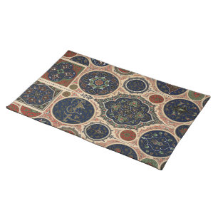 Arabian Retro Floral Geometric Pattern Cloth Placemat