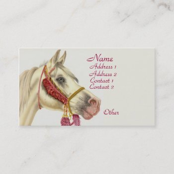 Arabian Stallion Business Card by RainbowCards at Zazzle