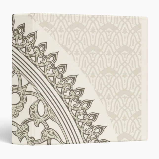 Arabian style lace 3 ring binder (Front/Spine)