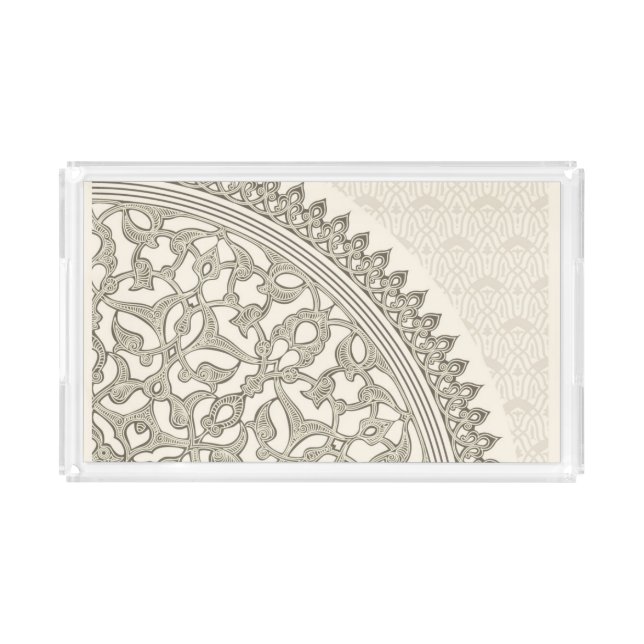 Arabian style lace acrylic tray (Front)