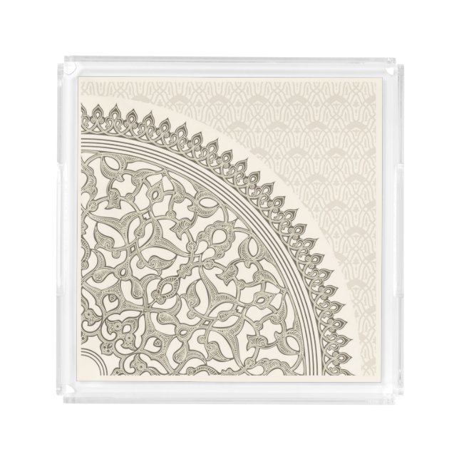 Arabian style lace acrylic tray (Front)