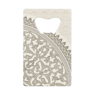 Arabian style lace credit card bottle opener