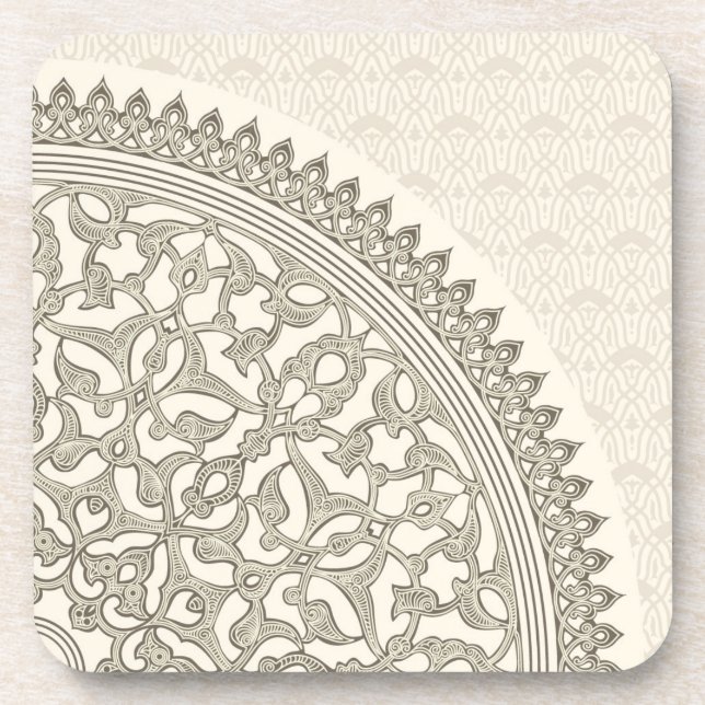 Arabian style lace drink coaster (Front)