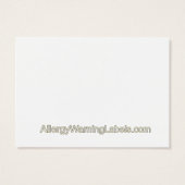 Arabic Allergy Info card - Peanut (Back)