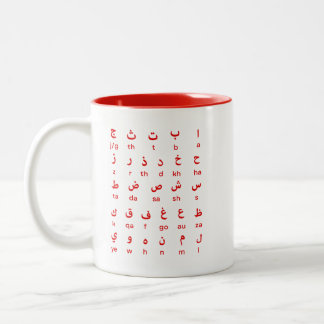 Arabic Alphabet Mug for Teachers and Arabs