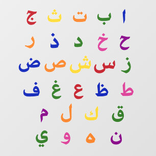 Arabic Alphabet Wall Decal