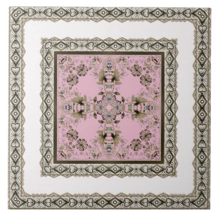 Arabic antique decorative east ornamental baroque ceramic tile