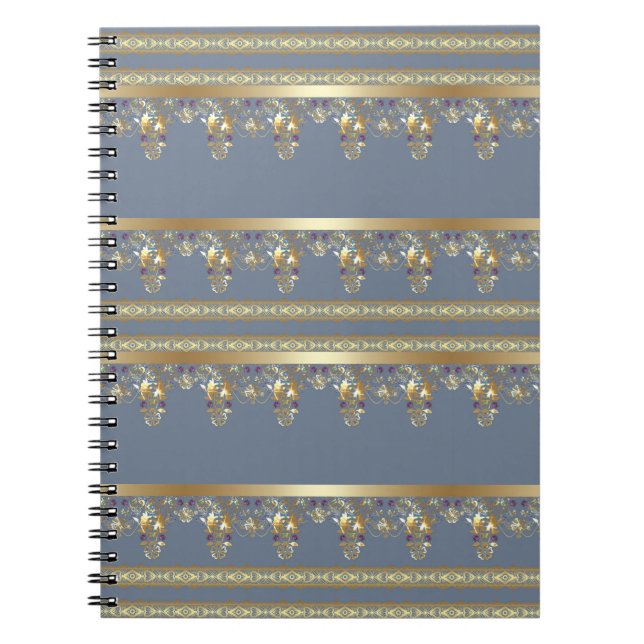 Arabic antique decorative east ornamental baroque notebook (Front)