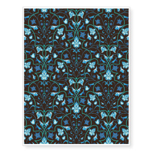 Arabic blue pattern temporary tattoos