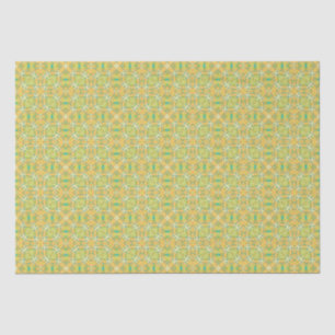 Arabic Boho Elegant Geometric Moroccan Yello Green Tissue Paper