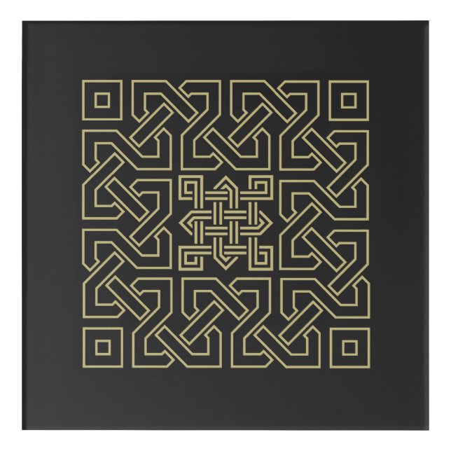 arabic calligraphy element symbol islamic ornament acrylic print (Front)